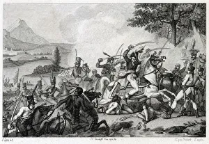 Images Dated 28th January 2021: CROSSING THE RHINE Oudinot and his men swim the river with their horses