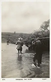 Wading Prints: Crossing a river, Mombasa, Kenya, East Africa
