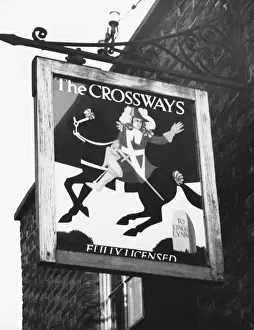 Norfolk Prints: THE CROSSWAYS PUB SIGN