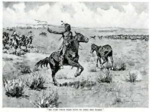 Images Dated 27th March 2019: Crow Medicine Man and Medicine Horse