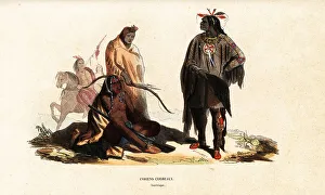 Auguste Wahlen Prints: Crow people at Fort Clarke