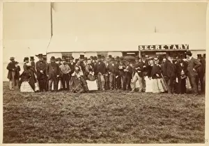 Punters Prints: Crowd at a Horse Racing Meeting