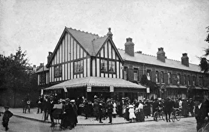 Images Dated 1st March 2018: Crowd of people on a street corner, Birmingham