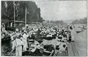 Crowded river during the Henley Regatta 1905