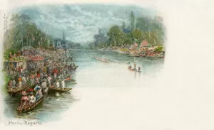 Images Dated 24th July 2019: Crowds watching the Henley Regatta