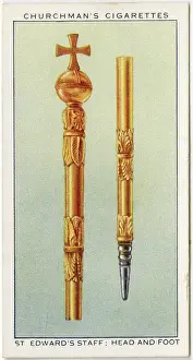 CROWN JEWELS OF ENGLAND St Edward's Staff: head and foot Date: 20th century