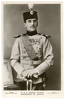 Crown Prince Alexander of Serbia (Servia) in full uniform