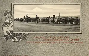 Inspects Prints: Crown Prince Constantine inspects the Police - Crete