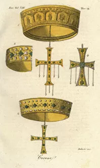 Crowns and jeweled crosses from Monza Cathedral