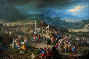 Alte Prints: Crucifixion of Christ, 1594, by Jan Brueghel the Elder (1568)