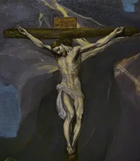 Greco Prints: Crucifixion, by El Greco (1541-1614), circa 1575-1577