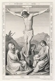 Elegantly Prints: Crucifixion Overbeck Religion Bible Events New