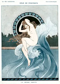 Parisienne Prints: Crue de Printemps, spring flood on the River Seine