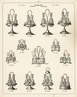 Catalog Prints: Cruet frames in wire and glass