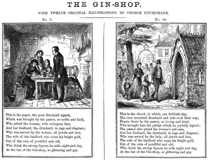 Drunkard Prints: Cruikshank, The Gin Shop, plate 9