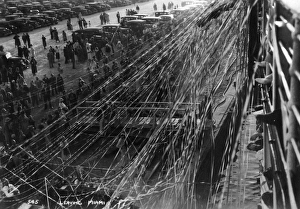 Images Dated 2nd November 2016: Cruise liner with streamers, Miami Beach, Florida, USA