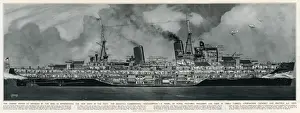 Catapult Prints: Cruiser Southampton at Spithead by G. H. Davis