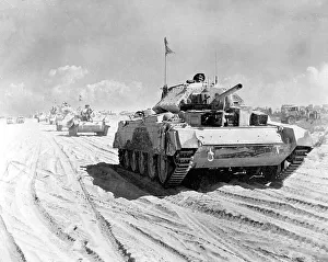 Crusader III cruiser tanks and Sherman I medium tanks
