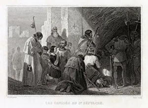 Sepulchre Prints: Crusaders at the Holy Sepulchre, Jerusalem. Date: 1099