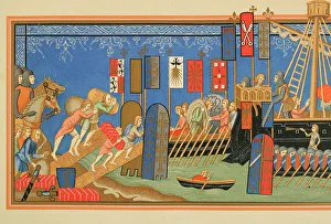 Keys Prints: Crusades. Embarkation of knights of the Order