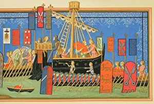 Crossed Prints: Crusades. Embarkation of knights of the Order