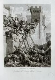 Acre Gallery: Crusades. Guillaume de Clermont defending Ptolemais