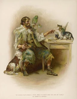 <b class=qtipBold><figcaption>CRUSOE AND 'FAMILY'</figcaption></b><br>Crusoe with his 'family' of domesticated animals.<br><em>© Mary Evans Picture Library</em> CRUSOE AND 'FAMILY'