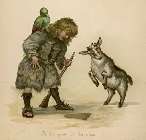 Crusoe, Parrot, Goat