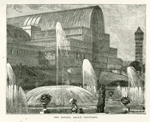 Rambles Prints: Crystal Palace fountains, Sydenham, SE London