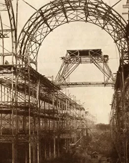 Crystal Palce, Sydenham, the Nave under construction