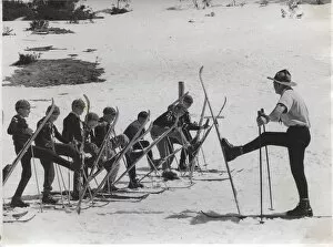 Troop Collection: Cub Scout on skis, Snowy Mountains, Australia