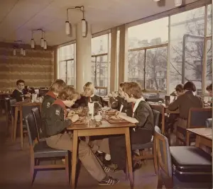Cubs Prints: Cub Scouts in refectory, Baden Powell House, London