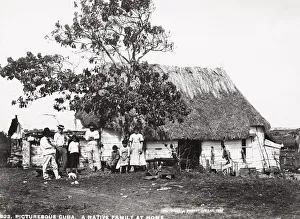 Cuba: captioned A native family at home farmer