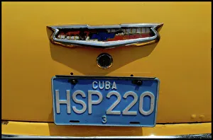Cuban number plate, Havana, Cuba