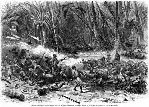 Images Dated 22nd June 2012: Cuban rebels fight the Spanish in Rio Hondo