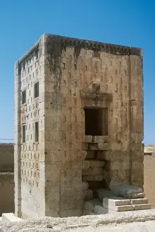 Limestone Prints: Cube of Zoroaster. 5th century BC Achaemenid-era tower. Naqs