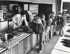 Hatch Prints: Cubs in refectory, Baden Powell House, London