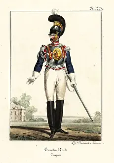 Italian Edition Prints: Cuirassier of the French Royal Guard, Bourbon Restoration