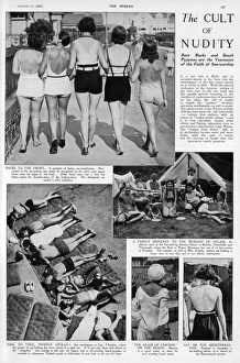 The Cult of Nudity - sunbathing fashions, 1930s The Cult of Nudity - sunbathing fashions, 1930s