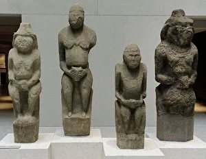 Cuman statues from Ukraine. Neues Museum. Berlin, Germany