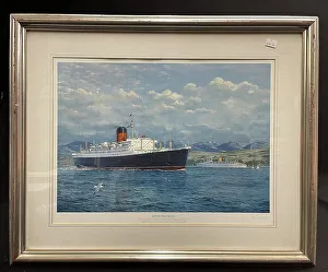 Cunard, limited edition print after E Bauwen, Home Waters