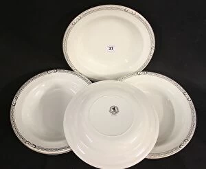 Images Dated 5th March 2018: Cunard Line, four Booths soup bowls