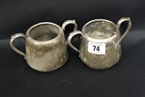 Marked Prints: Cunard Line - two Elkington plate sugar bowls