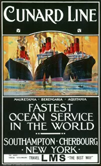 Aquitania Gallery: Cunard Line Poster