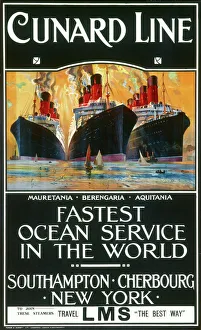 Ship Posters Collection: Cunard Line Poster