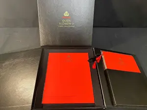 Stamped Prints: Cunard Line, QE2 - celebration album in slip case cover