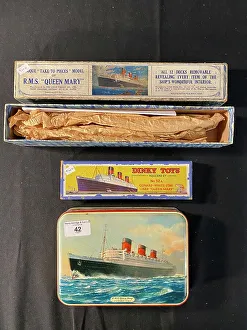 Souvenirs Prints: Cunard Line, Queen Mary - three items