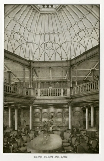The Cunard Liner RMS Mauretania - Dining Saloon and Dome