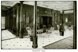 Brochure Collection: The Cunard Liner RMS Mauretania - The Entrance Hall