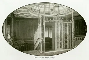 Brochure Collection: The Cunard Liner RMS Mauretania - Passenger Elevators